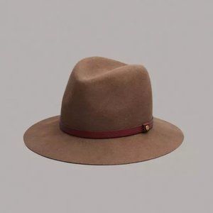 Rag & Bone Floppy Brim Fedora Wool Hat, Pecan